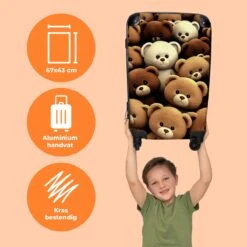 NoBoringSuitcases.com® Koffer Groot - Teddybeer - Knuffel - Bruin - Beer - Trolley Koffer Met TSA-slot - Met Wielen - 90 Liter - Reiskoffer - 66 Cm 10 NoBoringSuitcases.com® Koffer Groot - Teddybeer - Knuffel - Bruin - Beer - Trolley Koffer Met TSA-slot - Met Wielen - 90 Liter - Reiskoffer - 66 Cm -Bagageopslag 1200x1200 718