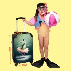 NoBoringSuitcases.com® Koffer Groot - Krokodil - Kroon - Goud - Ballet - Portret - Trolley Koffer Met TSA-slot - Met Wielen - 90 Liter - Reiskoffer - 66 Cm 13 NoBoringSuitcases.com® Koffer Groot - Krokodil - Kroon - Goud - Ballet - Portret - Trolley Koffer Met TSA-slot - Met Wielen - 90 Liter - Reiskoffer - 66 Cm -Bagageopslag 1200x1200 728