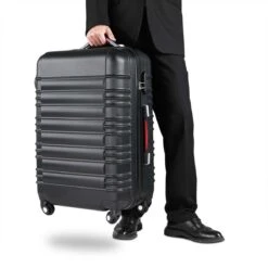 Monzana Kofferset - 4 Stuks S M L XL Met Wielen Cijferslot - Zwart -Bagageopslag 1200x1200 774