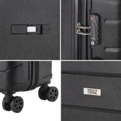 TravelZ Big Bars Kofferset - Trolleyset 3-delig Met TSA-slot - Zwart -Bagageopslag 1200x1200 855