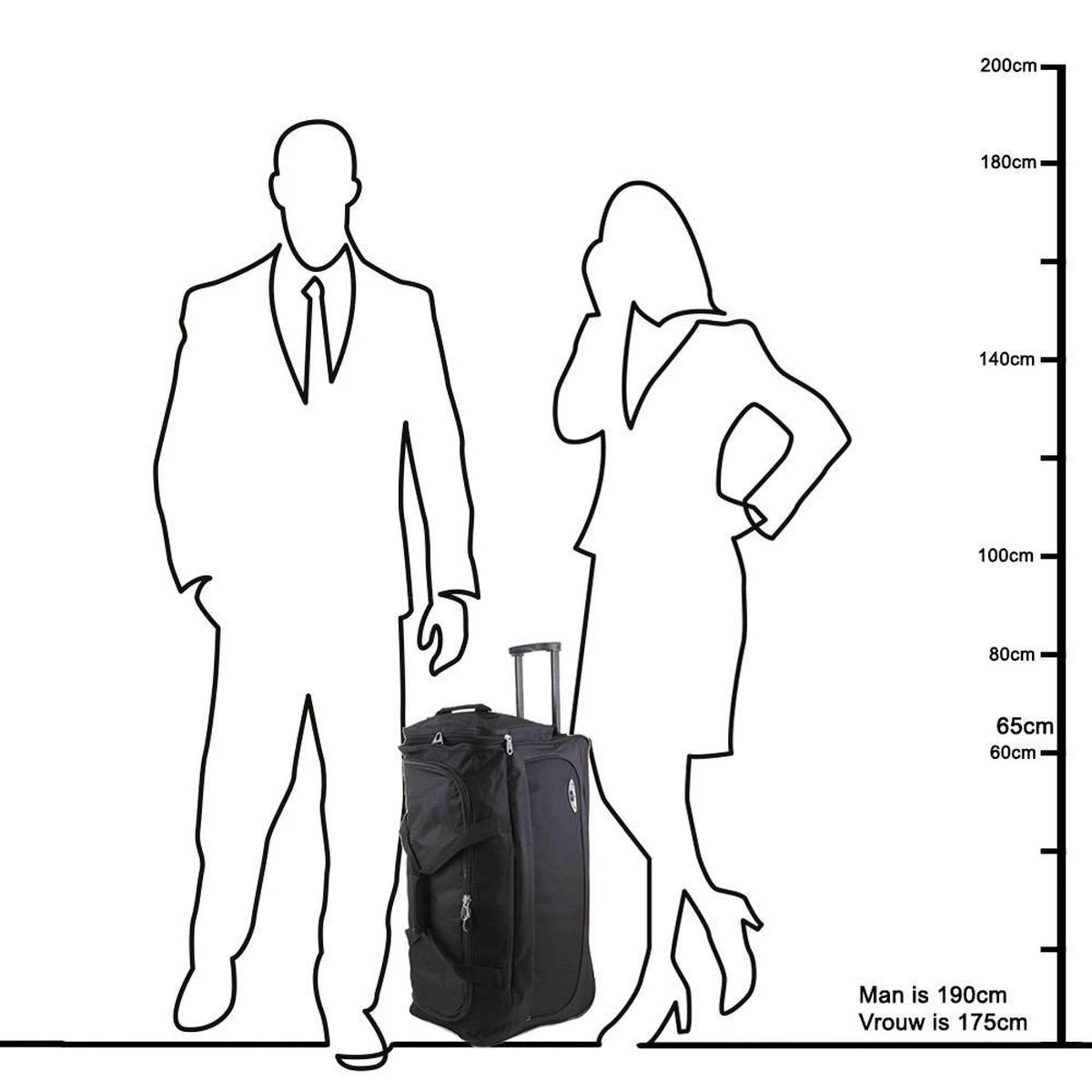 Enrico Benetti Orlando 35303 M Reistas / Sporttas Met Wielen 68 Liter - Blauw 8 Enrico Benetti Orlando 35303 M Reistas / Sporttas Met Wielen 68 Liter - Blauw - Afbeelding 8