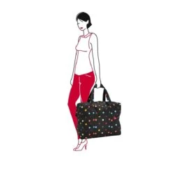 Reisenthel Mini Maxi Touringbag Reistas - Opvouwbaar - 40L - Dots Zwart -Bagageopslag 1200x1200 946