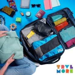 TRVLMORE Reistas - Rugzak - Handbagage Weekendtas - Backpack - Waterafstotend - 40L - Zwart 18 TRVLMORE Reistas - Rugzak - Handbagage Weekendtas - Backpack - Waterafstotend - 40L - Zwart -Bagageopslag 1200x1200 969