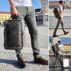 CabinMax Manhatten – Handbagage 20L – Rugzak – Schooltas - 40x20x25 Cm – Compact Reistas – Lichtgewicht – Grijs/Blauw -Bagageopslag 1200x1200 981