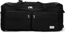 Deuba Reistas Met Trolleyfunctie - 85L - Zwart - Roltas Op Wieltjes -Bagageopslag 1200x655