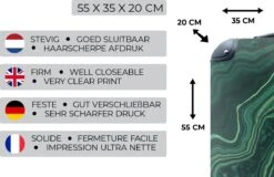 MuchoWow® Koffer - Marmer - Groen - Lijn - Past Binnen 55x40x20 Cm En 55x35x25 Cm - Handbagage - Trolley - Fotokoffer - Cabin Size - Print -Bagageopslag 1200x779 2