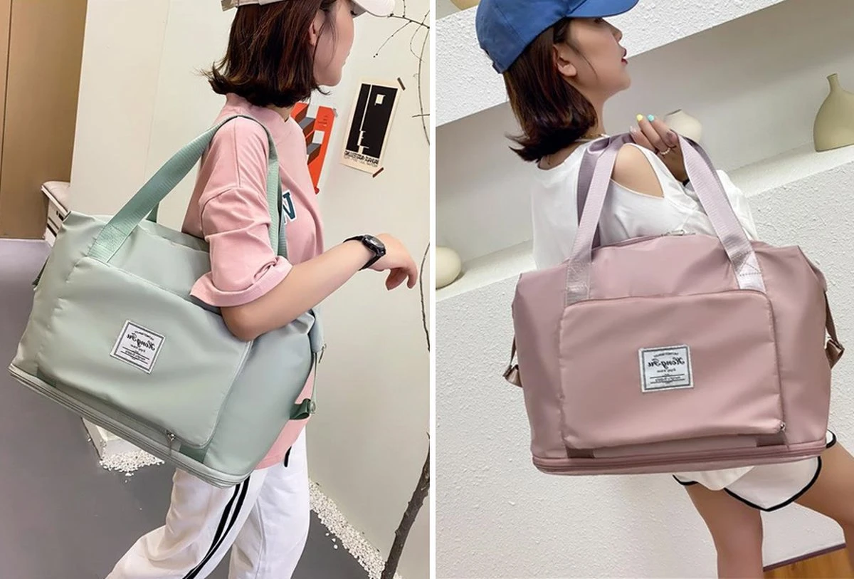 Merkloos Opvouwbare Handbagage Reistas – Opvouwbaar Tot 28 X 18 Cm – Roze 5 Merkloos Opvouwbare Handbagage Reistas – Opvouwbaar Tot 28 X 18 Cm – Roze - Afbeelding 5