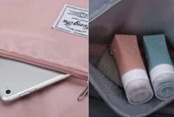 Merkloos Opvouwbare Handbagage Reistas – Opvouwbaar Tot 28 X 18 Cm – Paars -Bagageopslag 1200x813 43