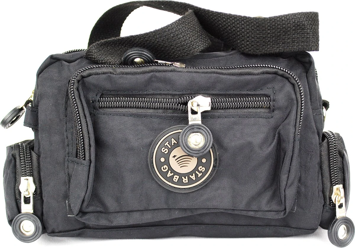 Starbag Reistas Crinkle-nylon Unisex Zwart - (014-6) - Kleine Tas - 1 Starbag Reistas Crinkle-nylon Unisex Zwart - (014-6) - Kleine Tas -