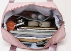 Merkloos Opvouwbare Handbagage Reistas – Opvouwbaar Tot 28 X 18 Cm – Blauw -Bagageopslag 1200x871 5