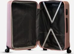 ©TROLLEYZ - Bali No.22 - Kofferset 2 Delig - 55cm+78cm Met TSA Slot - Dubbele Wielen - 360° Spinners - 100% ABS - Reiskoffers In Cosmopolitan Pink -Bagageopslag 1200x880 3