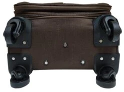 Stoffen Handbagage Koffer 51cm 4 Wielen Trolley - Bruin -Bagageopslag 1200x895 1