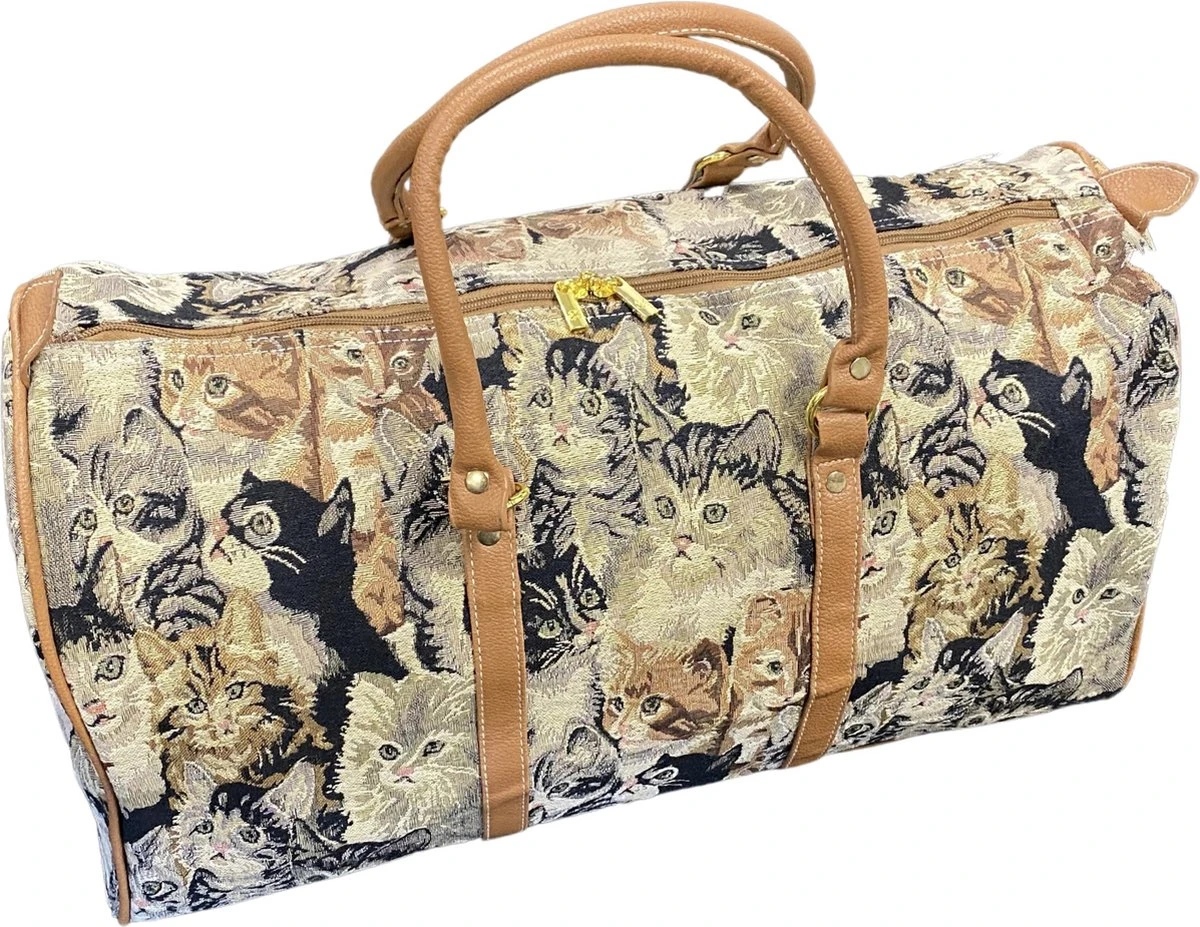 Leonardo Weekendtas Cats 50Liter Limited Edition - Reistas - 50x30x30 - Duffelbag Poes Kittens 5 Leonardo Weekendtas Cats 50Liter Limited Edition - Reistas - 50x30x30 - Duffelbag Poes Kittens - Afbeelding 5