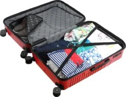 Biggdesign Cats Handbagage - Reiskoffer - Koffer - Rood -Bagageopslag 1200x928