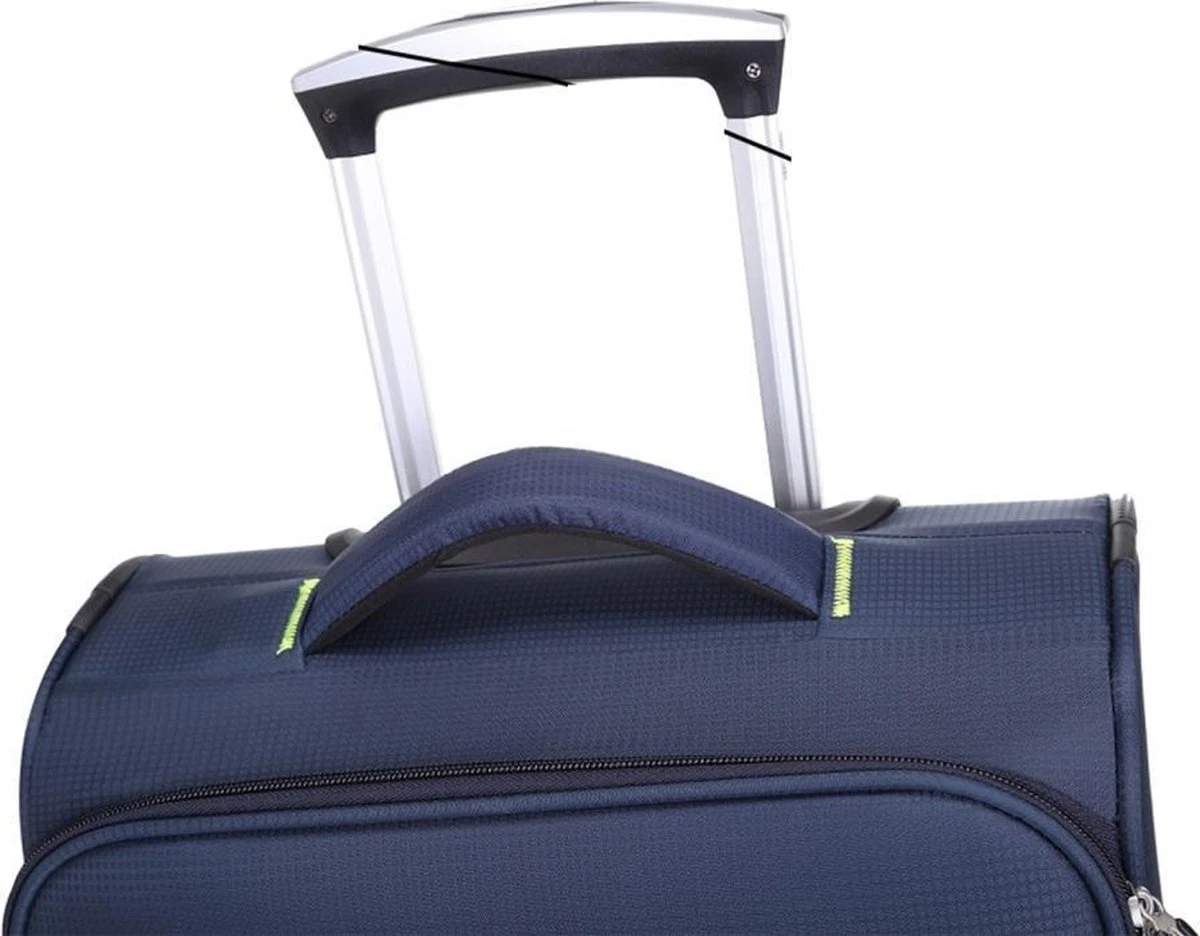 Decent Handbagage Koffer / Trolley / Reiskoffer - 50 Cm - 35 Liter - Polyester - Super-Light - Blauw 13 Decent Handbagage Koffer / Trolley / Reiskoffer - 50 Cm - 35 Liter - Polyester - Super-Light - Blauw - Afbeelding 13