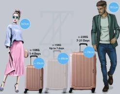 ©TROLLEYZ - Bali No.22 - Kofferset 2 Delig - 55cm+78cm Met TSA Slot - Dubbele Wielen - 360° Spinners - 100% ABS - Reiskoffers In Cosmopolitan Pink -Bagageopslag 1200x940 3