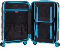 Decent Lumi Fix Handbagage Koffer - 55 Cm - Black/Blue -Bagageopslag 1200x982