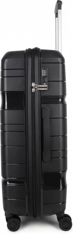 Decent ONE-CITY Large Koffer - 76 Cm - TSA Slot - Zwart -Bagageopslag 378x1200