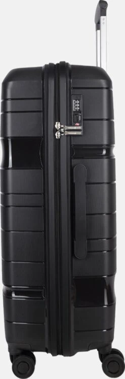 Decent ONE-CITY Large Koffer - 76 Cm - TSA Slot - Zwart -Bagageopslag 397x1200