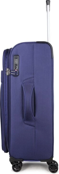 Decent D-Upright Handbagage Koffer - 55 Cm - TSA Slot - Donkerblauw -Bagageopslag 405x1200