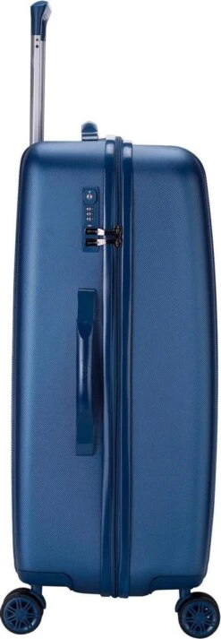 Decent Tranporto-One Medium Koffer - 66 Cm - TSA Slot - Dark Blue -Bagageopslag 416x1200