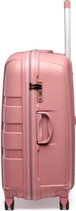 ©TROLLEYZ - Paris No.5 - Reiskoffer - 78cm Met TSA Slot - Dubbele Wielen - 360° Spinners - 100% Polypropyleen - Reiskoffer In Rose Blush -Bagageopslag 435x1200 2