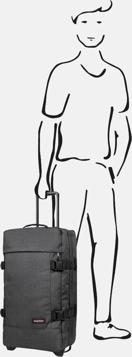 Eastpak TRANVERZ M Reiskoffer (67 X 35.5 X 30 Cm) - Black Denim 3 Eastpak TRANVERZ M Reiskoffer (67 X 35.5 X 30 Cm) - Black Denim - Afbeelding 3