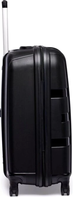 ©TROLLEYZ - Paris No.5 - Reiskoffer - 78cm Met TSA Slot - Dubbele Wielen - 360° Spinners - 100% Polypropyleen - Reiskoffer In Piano Black -Bagageopslag 449x1200