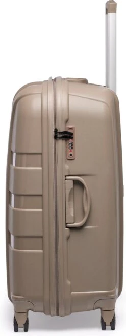 ©TROLLEYZ - Paris No.5 - Reiskoffer - 69cm Met TSA Slot - Dubbele Wielen - 360° Spinners - 100% Polypropyleen - Reiskoffer In Pearl Sand -Bagageopslag 452x1200 1