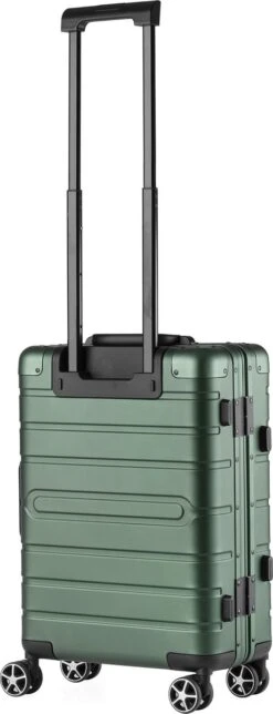 CarryOn ULD Handbagage - Luxe Aluminium Trolley 55cm - Dubbel TSA Slot - Dubbele Wielen - Groen -Bagageopslag 460x1200