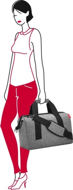 Reisenthel Allrounder M Reistas Sporttas - Maat M - 18L - Twist Silver Grijs -Bagageopslag 461x1200 2