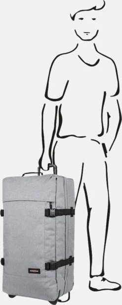 Eastpak TRANVERZ L Reiskoffer (79 X 40 X 33 Cm) - Sunday Grey -Bagageopslag 481x1200 1
