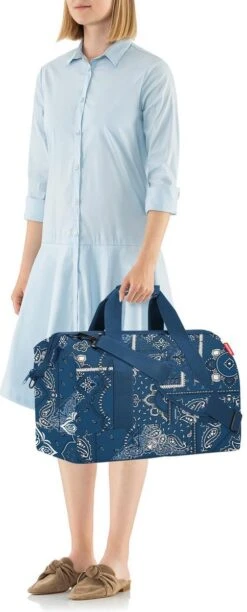 Reisenthel Allrounder L Reistas Sporttas - 30L - Bandana Frame Blauw -Bagageopslag 484x1200 3