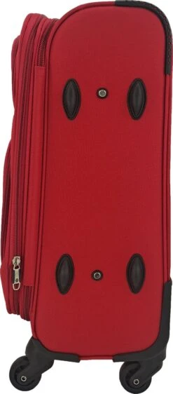 SB Travelbags Bagage Stoffen Koffer 75cm 4 Wielen Trolley - Rood -Bagageopslag 527x1200 3