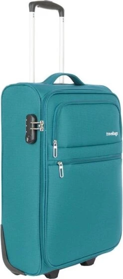Travelbags Handbagage Zachte Koffer / Trolley / Reiskoffer - The Base - 55 Cm - Groen -Bagageopslag 529x1200