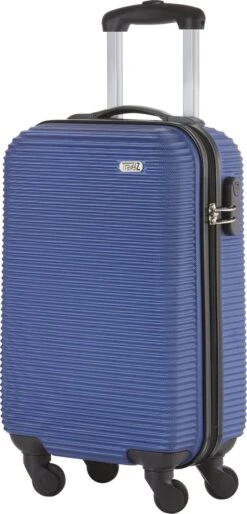 TravelZ Horizon Handbagagekoffer - 54cm Handbagage Trolley Met Gevoerde Binnenkant - Blauw