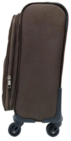 Stoffen Handbagage Koffer 51cm 4 Wielen Trolley - Bruin -Bagageopslag 610x1200 2