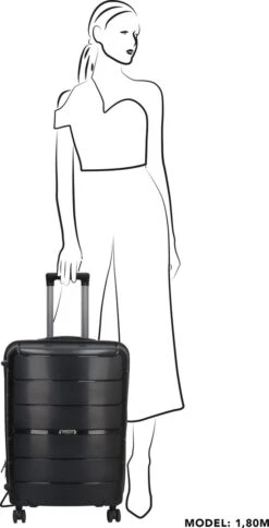 Beagles Originals Buster Middelgrote Koffer - 65 Cm - Zwart -Bagageopslag 613x1200 1