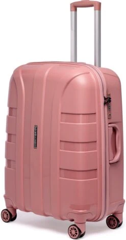 ©TROLLEYZ - Paris No.5 - Reiskoffer - 69cm Met TSA Slot - Dubbele Wielen - 360° Spinners - 100% Polypropyleen - Reiskoffer In Rose Blush -Bagageopslag 634x1200 3