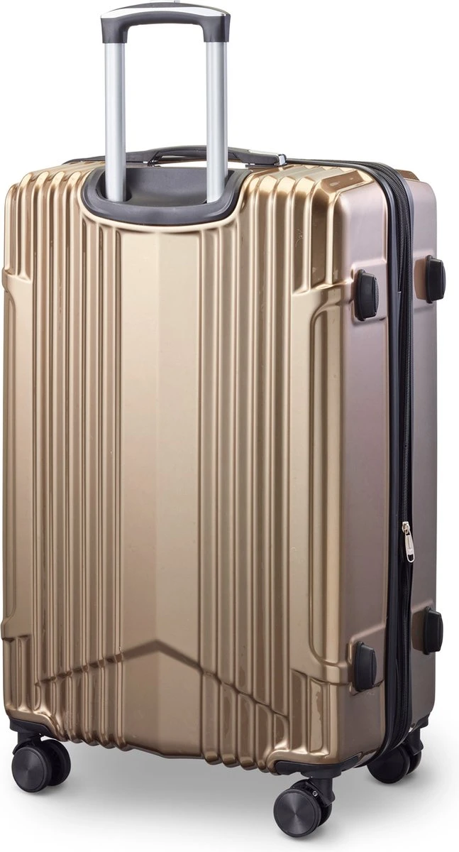Tesla PC - Reiskoffer - 75 Cm - 4 Wielen - Goud 2 Tesla PC - Reiskoffer - 75 Cm - 4 Wielen - Goud - Afbeelding 2