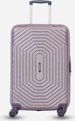 ©TROLLEYZ - Florence No.7 - Reiskoffer 69cm Met TSA Slot - Dubbele Wielen - 360° Spinners - 100% ABS - Reiskoffer In Cloudy Grey