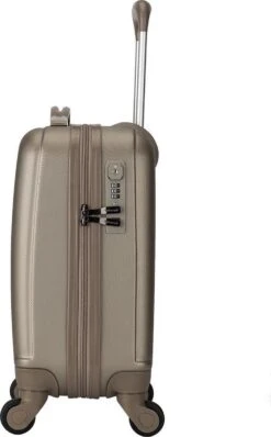 Decent Handbagage Koffer / Trolley / Reiskoffer - 42 Cm - 24 Liter - ABS - Maxi Air - Champagne -Bagageopslag 744x1200