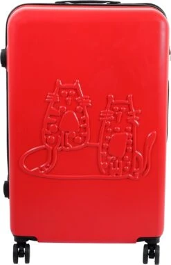Biggdesign Cats Handbagage - Reiskoffer - Koffer - Rood -Bagageopslag 778x1200