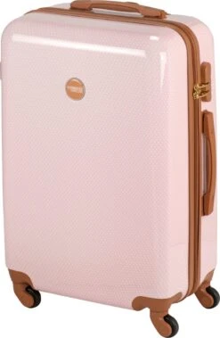 Princess Traveller Trendy Dots - Reiskoffer - Roze - M - 66cm -Bagageopslag 783x1200 1