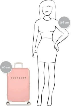 SUITSUIT - Fabulous Fifties - Papaya Peach - Reiskoffer (66 Cm) -Bagageopslag 807x1200