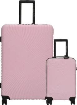 Enrico Benetti Louisville Kofferset Tweedelig - 39040-02 - Roze -Bagageopslag 880x1200