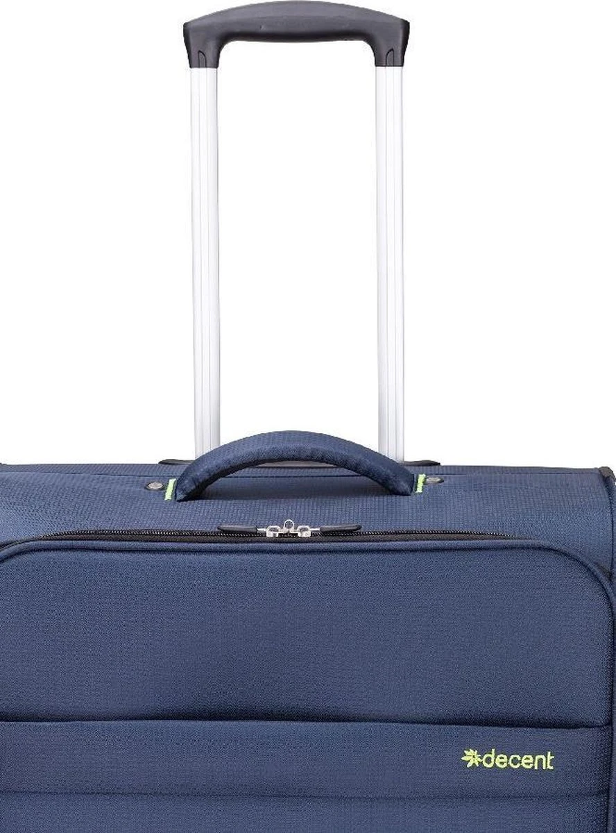 Decent Handbagage Koffer / Trolley / Reiskoffer - 50 Cm - 35 Liter - Polyester - Super-Light - Blauw 16 Decent Handbagage Koffer / Trolley / Reiskoffer - 50 Cm - 35 Liter - Polyester - Super-Light - Blauw - Afbeelding 16