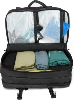 HEANVER Travel Elite - Reistas Handbagage - Weekendtas - 17inch Laptop Rugzak - Backpack Waterafstotend - 30L / 60 Liter Tas - Zwart / Antraciet -Bagageopslag 896x1200 2