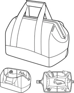 Reisenthel Allrounder L Reistas Sporttas - 30L - Bandana Frame Blauw -Bagageopslag 953x1200 3