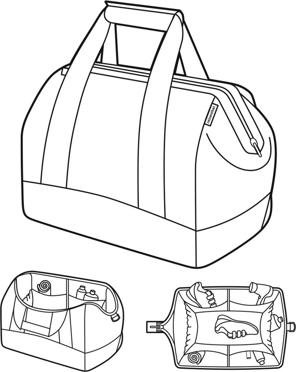 Reisenthel Allrounder L Reistas Sporttas - 30L - Twist Sky Rose Grijs 4 Reisenthel Allrounder L Reistas Sporttas - 30L - Twist Sky Rose Grijs - Afbeelding 4